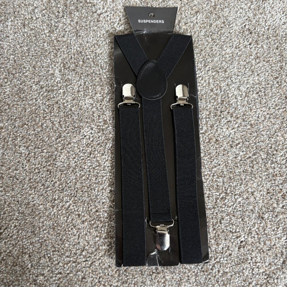 Black Suspenders NEW Costume Accessories